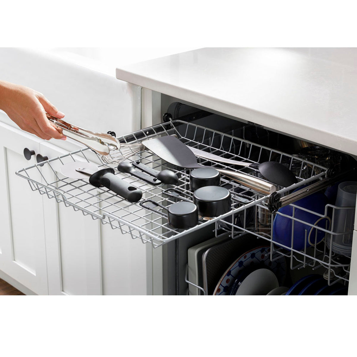 GE Top Control Plastic Interior Dishwasher with Sanitize Cycle - GDP630PGRWW