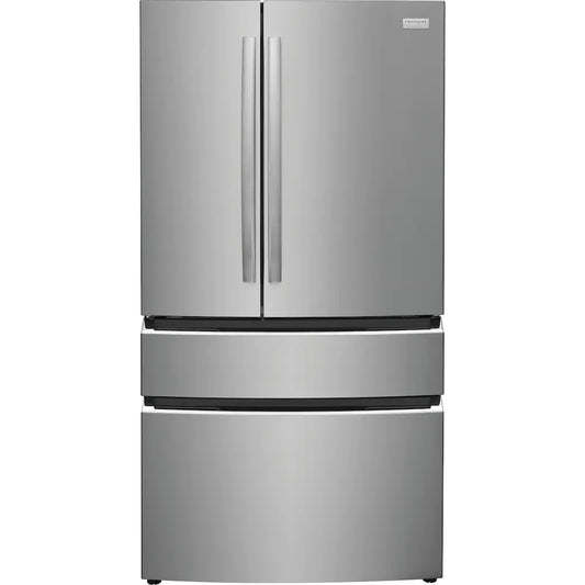 Frigidaire Gallery 36-inch 22.1 Cu. Ft. Counter-Depth 4-Door Refrigerator with Internal Water in Smudge-Proof Stainless Steel-GRMG2272CF