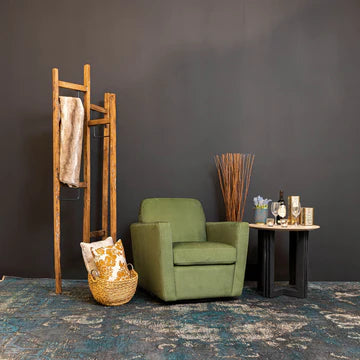 Cooper Swivel Club Chair- Forest Green