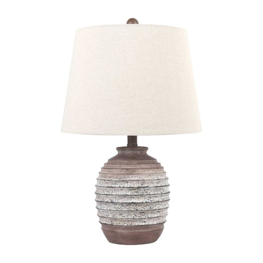 Ribbed Natural Table Lamp