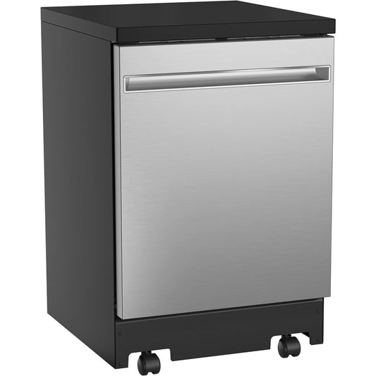 GE 24" Stainless Steel Interior Portable Dishwasher Stainless Steel - GPT225SSLSS