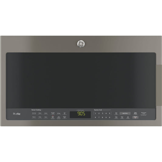 GE Profile 2.1 Cu.Ft. SpaceMaker Over-The-Range Microwave Oven Slate PVM2188SLJC