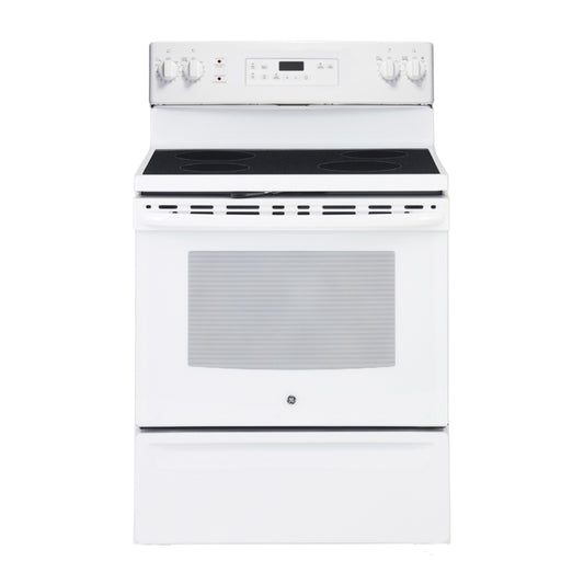 GE 30" Electric Freestanding Range with Storage Drawer White JCB630DKWW