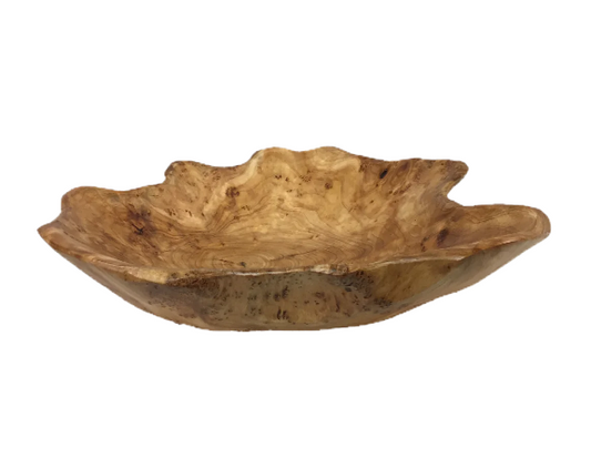 Hand-Crafted Root Wood Live Edge Bowl - Medium