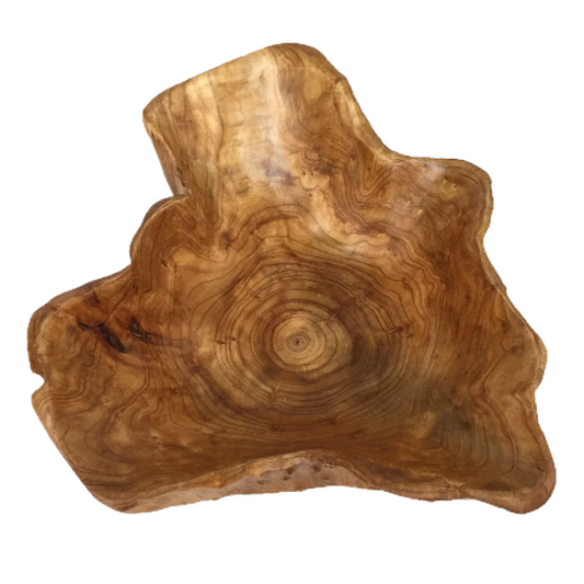 Hand-Crafted Root Wood Live Edge Bowl - Large