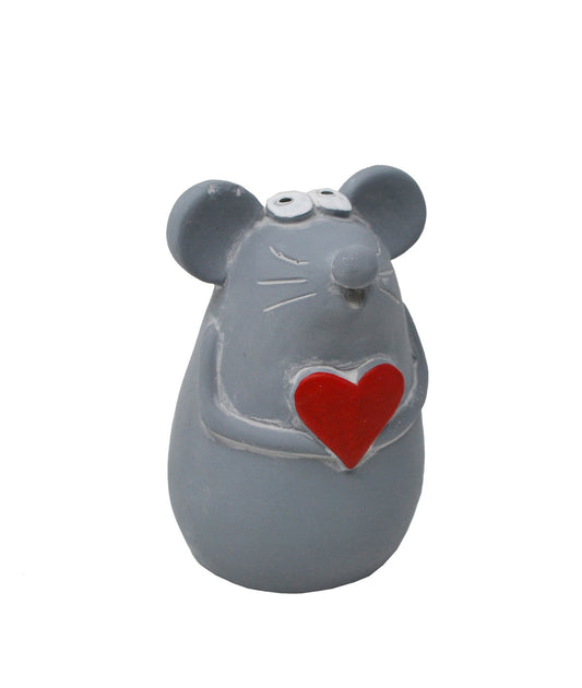 Cement Mouse with Heart