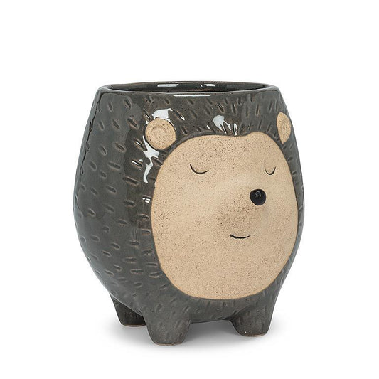 Tall Gray Hedgehog Planter