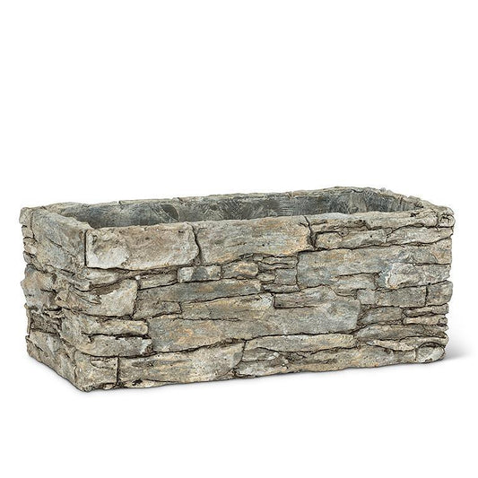 Rectangle Stack Stone Planter