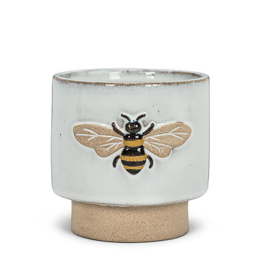 Single Embossed Bee Planter