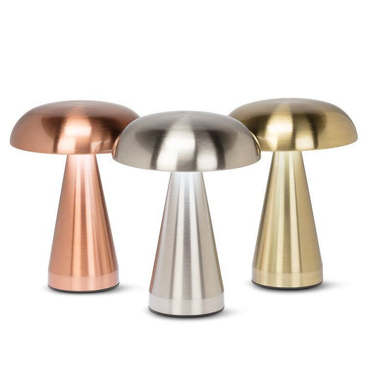 Metallic Mushroom LED Table Lamp