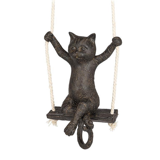 Swinging Cat Figurine