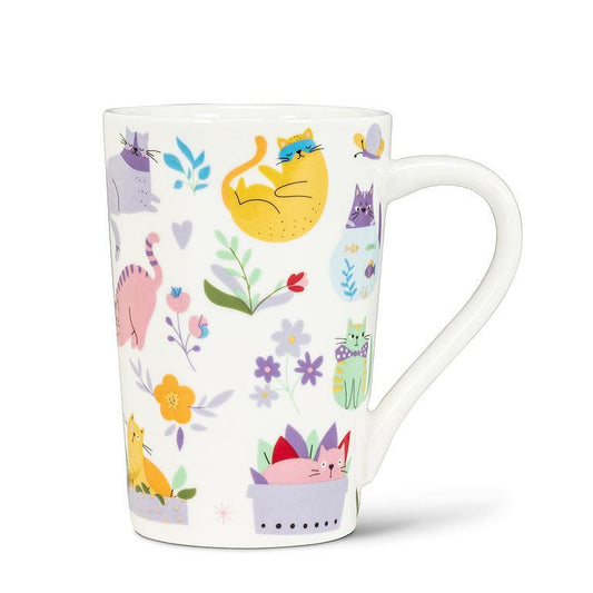 Cats & Flowers Tall Mug