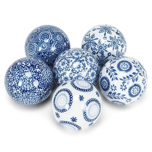 Decorative Ball - Blue/White