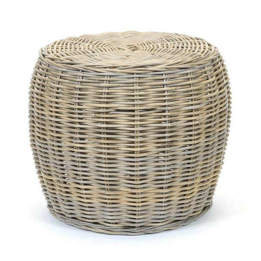 Kubu Rattan Ottoman Round