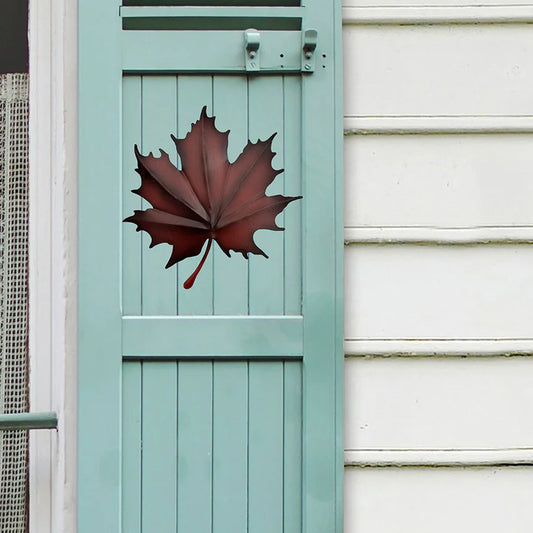 Rustic 6" Metal Maple Leaf