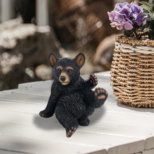 Playful Bear Cub Figurine