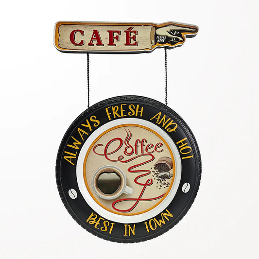 Café Metal Wall Sign