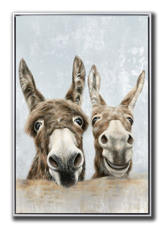 Two Donkeys Canvas Print