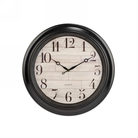 Wall Clock with Wood Like Face