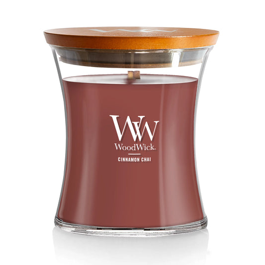 WoodWick Medium Hourglass Candle - Cinnamon Chai