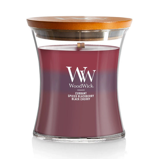 WoodWick Medium Hourglass Candle - Sun-Ripened Berries Trilogy