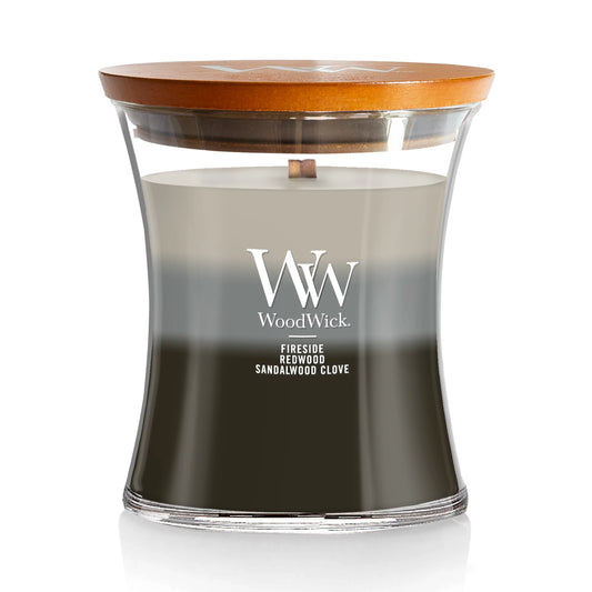 WoodWick Medium Hourglass Candle - Warm Woods Trilogy