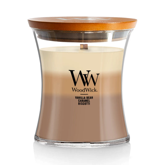 WoodWick Medium Hourglass Candle - Café Sweets Trilogy