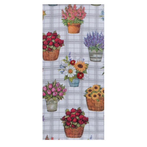 Floral Pots Dual-Purpose Towel