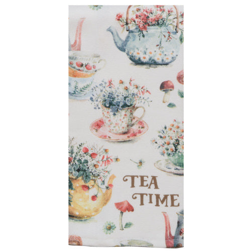 Cottage Core Tea Time Dual-Purpose Terry Towel