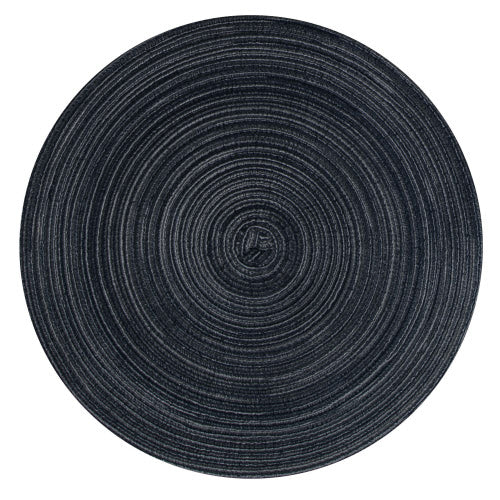 Braided Black Round Placemat