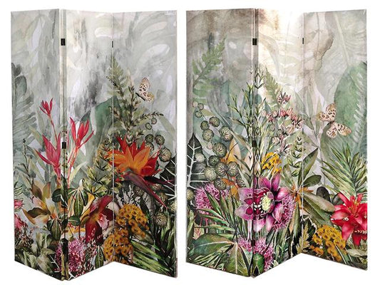 Garden of Eden- 3 Sided Panel Canvas Screen