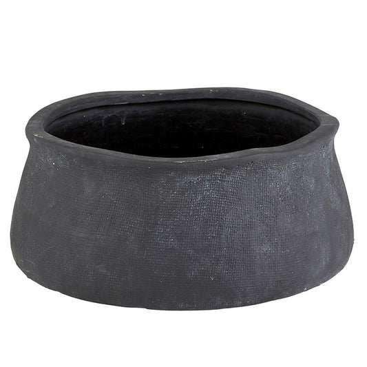 Matte Black Round Large Vase