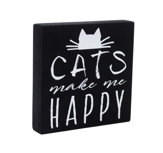 Black Wooden Cat Table Topper